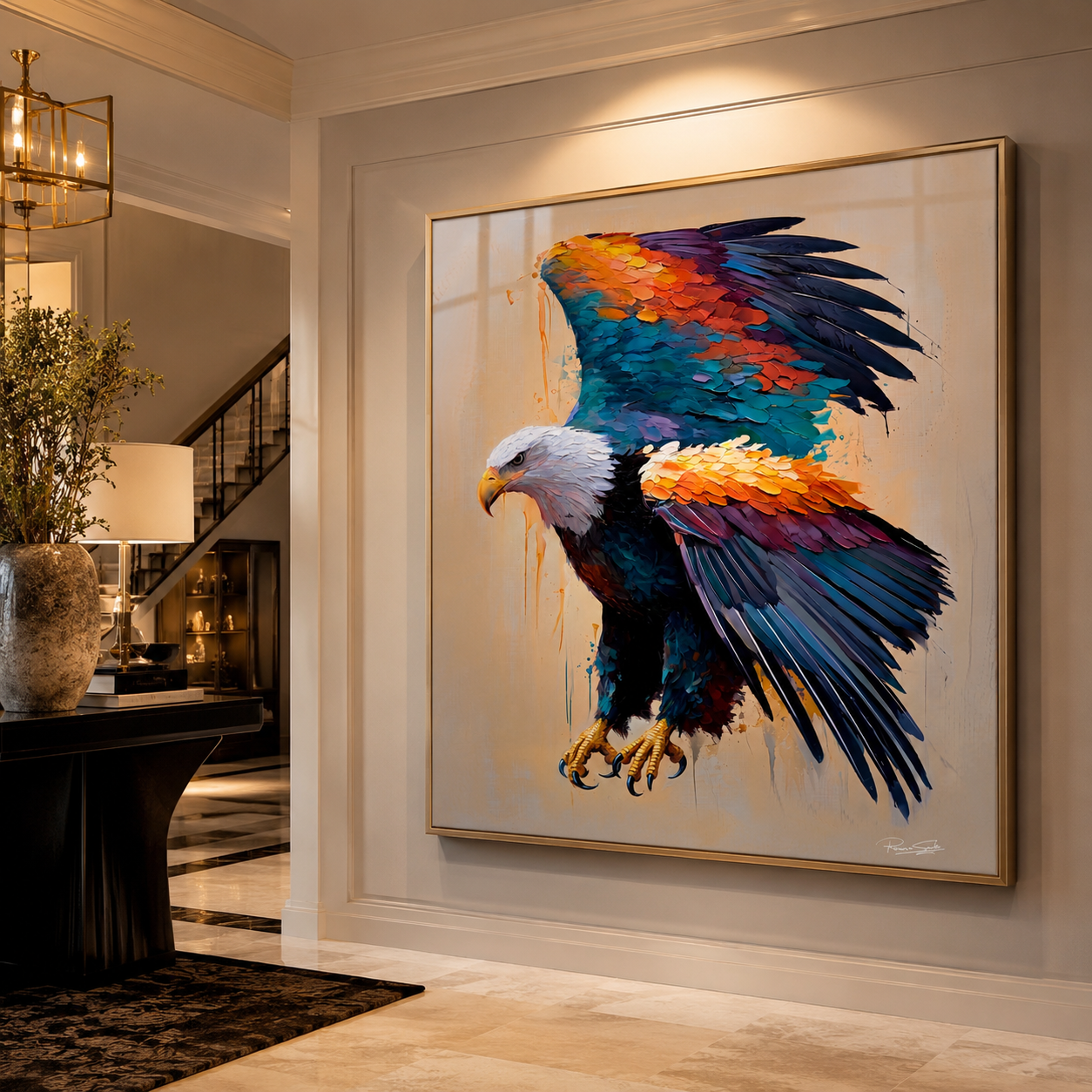 Arte Digital + Mockups - Aguia Colorido